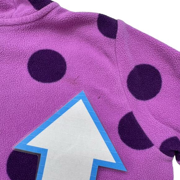 THE NORTH FACE Purple Pink Polka Dot Fleece Full Zip Hoodie Size 5T Kids Pockets - Picture 7 of 7